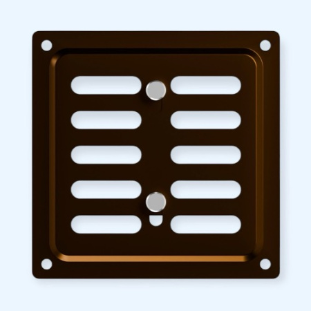 1717MER Metallic brown ERA Решетка вентиляционная MER регулируемая 175х175 окраш.сталь Metallic brown